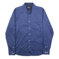 DKNY Mens Blue Shirt L Cotton Blend Long Sleeve Button Casual
