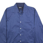 DKNY Mens Blue Shirt L Cotton Blend Long Sleeve Button Casual