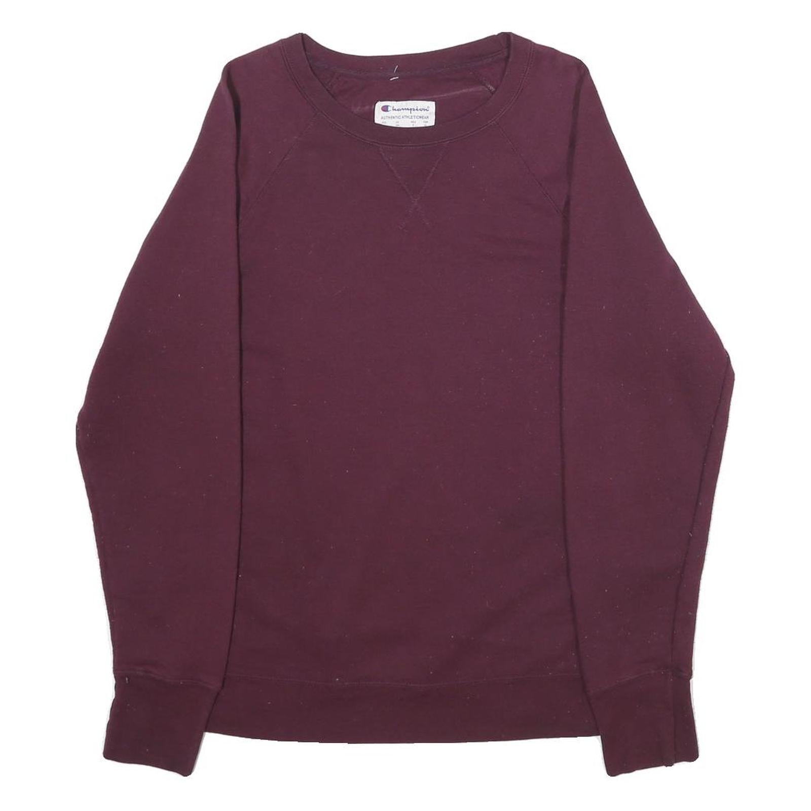 CHAMPION Mens Maroon Sweatshirt Crew Neck M Cotton Blend Pullover Casual