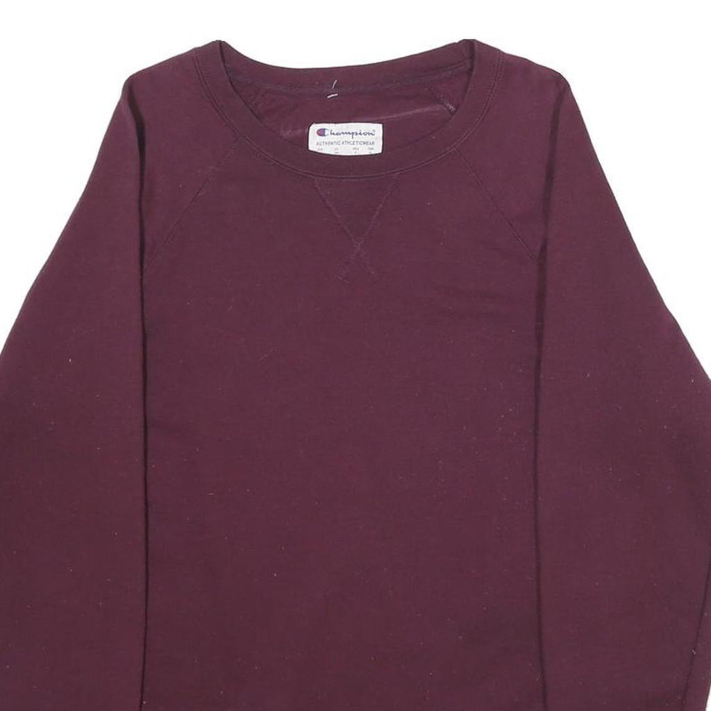 CHAMPION Mens Maroon Sweatshirt Crew Neck M Cotton Blend Pullover Casual
