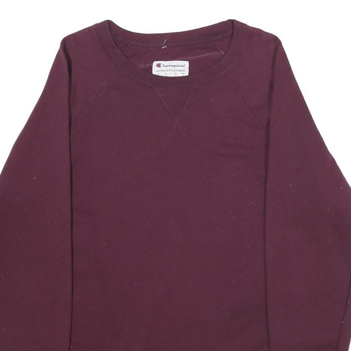 CHAMPION Mens Maroon Sweatshirt Crew Neck M Cotton Blend Pullover Casual