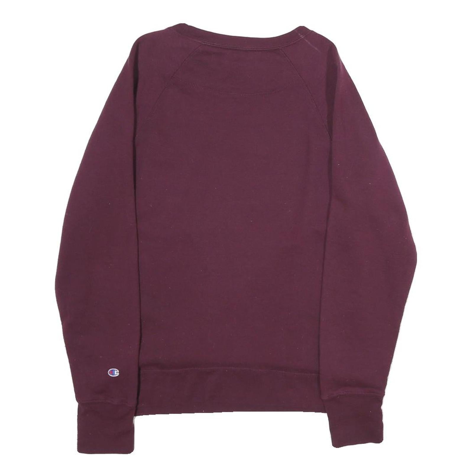 CHAMPION Mens Maroon Sweatshirt Crew Neck M Cotton Blend Pullover Casual