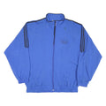 ADIDAS Mens Blue Black Trefoil Track Jacket M Polyester Blend Zip Athletic