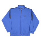 ADIDAS Mens Blue Black Trefoil Track Jacket M Polyester Blend Zip Athletic