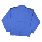 ADIDAS Mens Blue Black Trefoil Track Jacket M Polyester Blend Zip Athletic