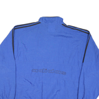 ADIDAS Mens Blue Black Trefoil Track Jacket M Polyester Blend Zip Athletic