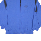 ADIDAS Mens Blue Black Trefoil Track Jacket M Polyester Blend Zip Athletic