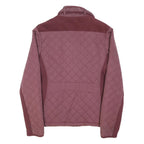 DIESEL Womens Burgundy Quilted Zip Jacket M Polyester Blend Lightweight