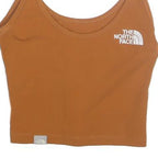 THE NORTH FACE Womens Brown Cropped Vest Sleeveless Scoop Neck XS Cotton Blend
