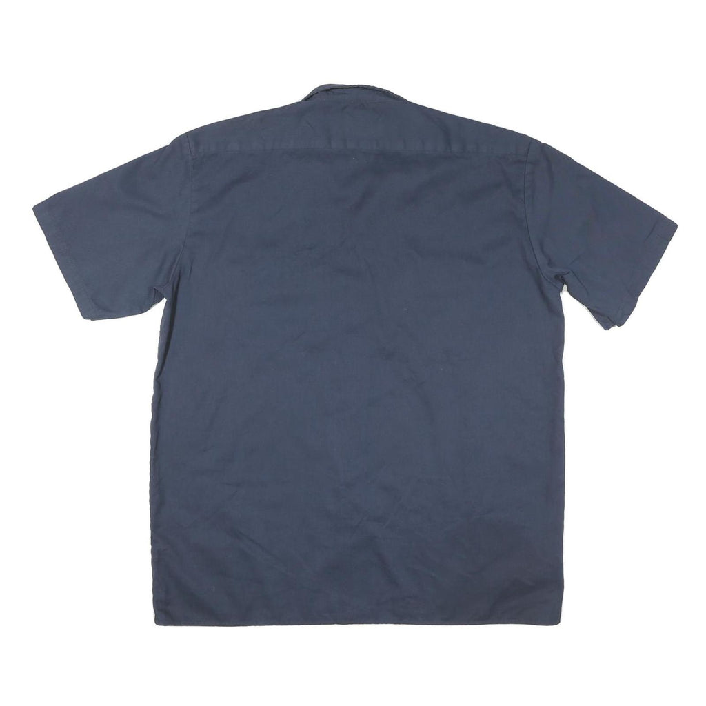 DICKIES Mens Blue Shirt XL Workwear Cotton Blend Button Pocket Casual