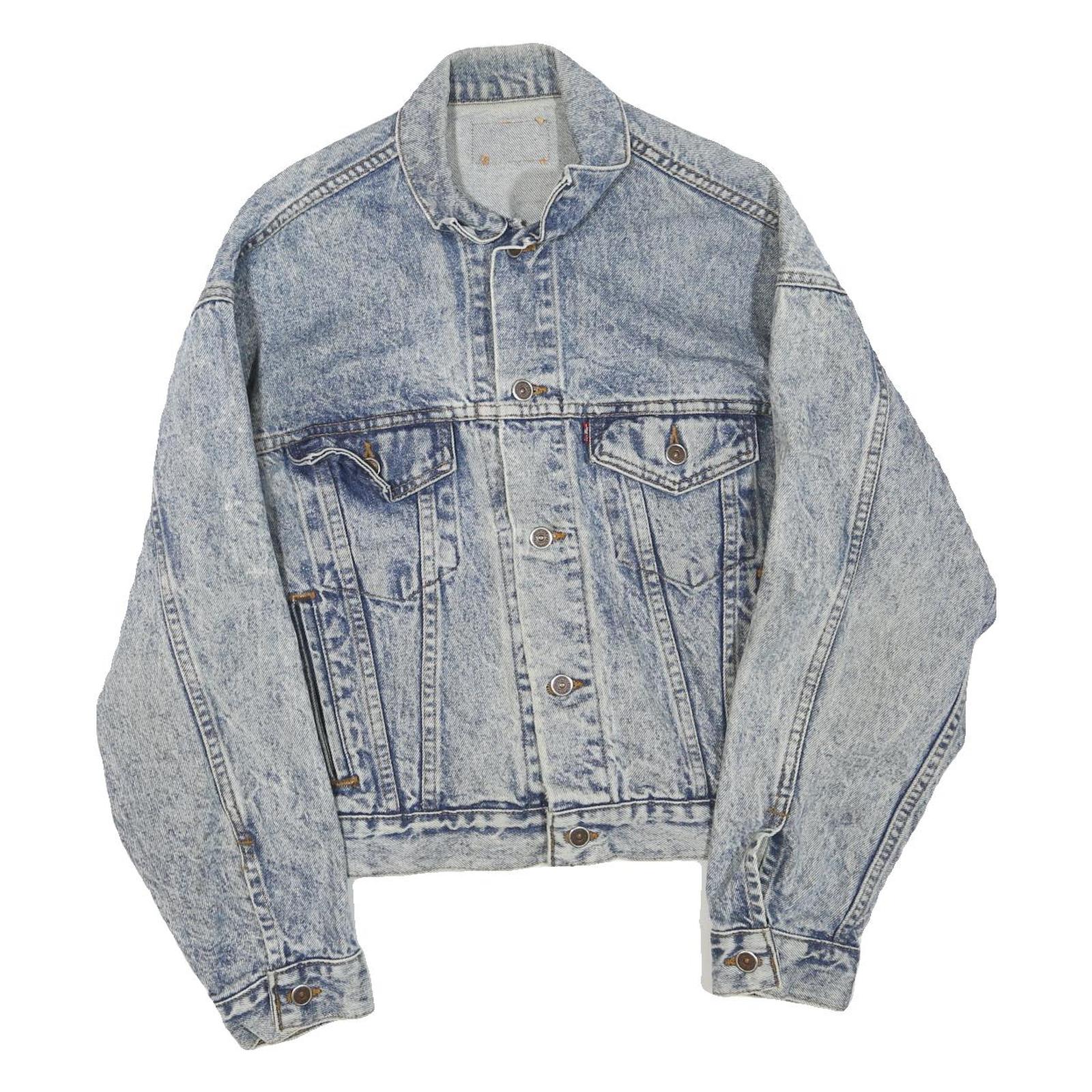 LEVI'S Mens Blue Button Denim Jacket M Cotton Blend Classic Regular Fit Casual