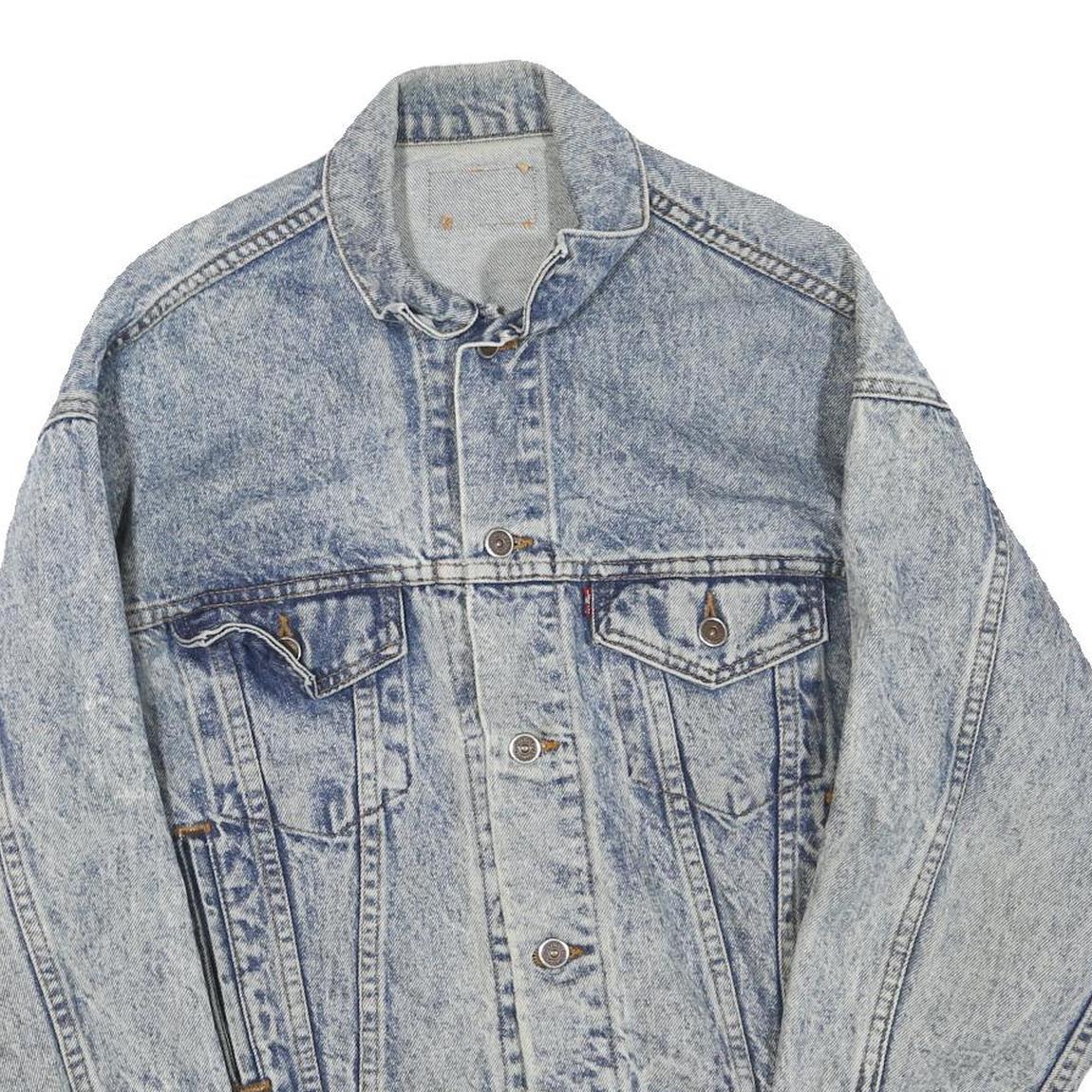 LEVI'S Mens Blue Button Denim Jacket M Cotton Blend Classic Regular Fit Casual