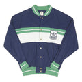 ADIDAS ORIGINALS Mens Navy Blue & Green Jacket L Polyester Blend Button Closure