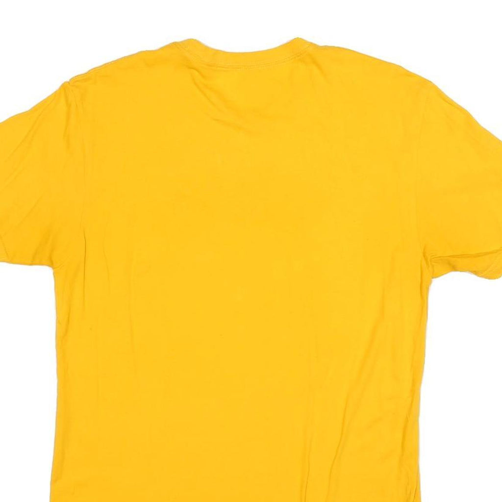 MITCHELL & NESS Mens Yellow Warriors Basketball T-Shirt M Short Sleeve Crew Neck