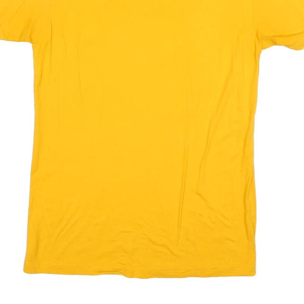 MITCHELL & NESS Mens Yellow Warriors Basketball T-Shirt M Short Sleeve Crew Neck