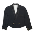 MAX MARA Womens Black Satin Plain Tailored Blazer S Eveningwear Embroidered