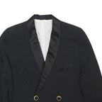MAX MARA Womens Black Satin Plain Tailored Blazer S Eveningwear Embroidered