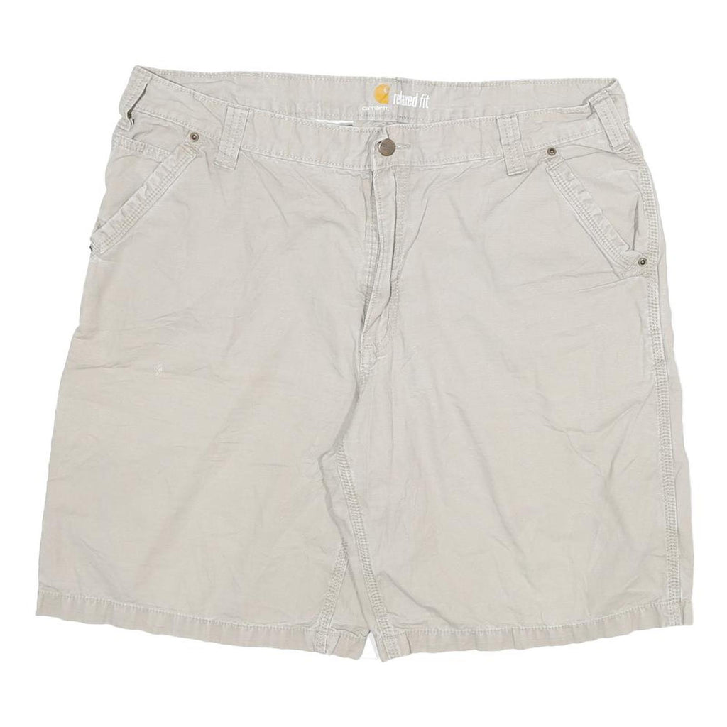 CARHARTT Mens Casual Grey Shorts Relaxed Fit 3XL W40 Cotton Blend Button Closure