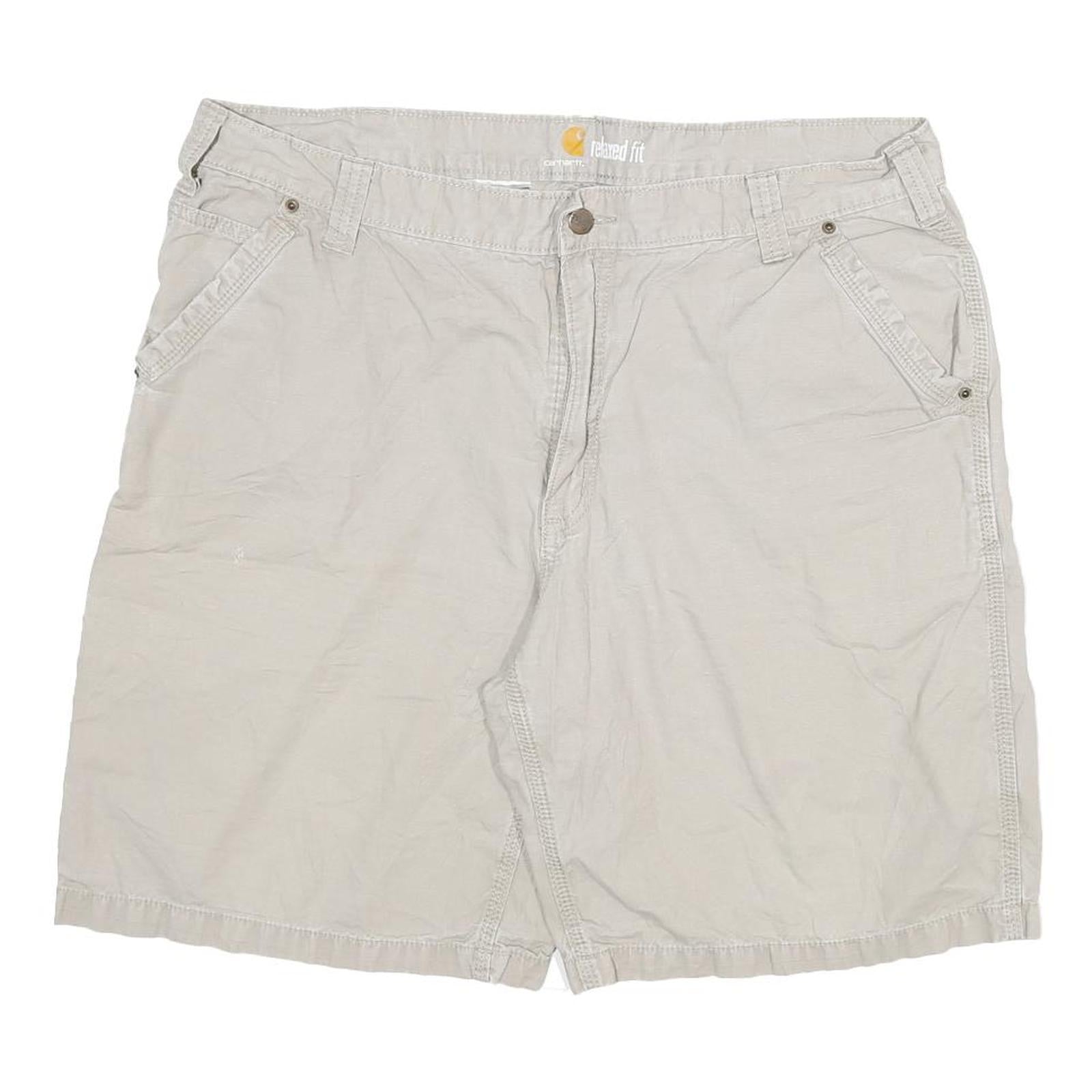 CARHARTT Mens Casual Grey Shorts Relaxed Fit 3XL W40 Cotton Blend Button Closure