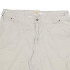 CARHARTT Mens Casual Grey Shorts Relaxed Fit 3XL W40 Cotton Blend Button Closure