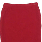 JIGSAW Womens Red Mini Wool Plain Skirt M Classic Elegant Office Wear