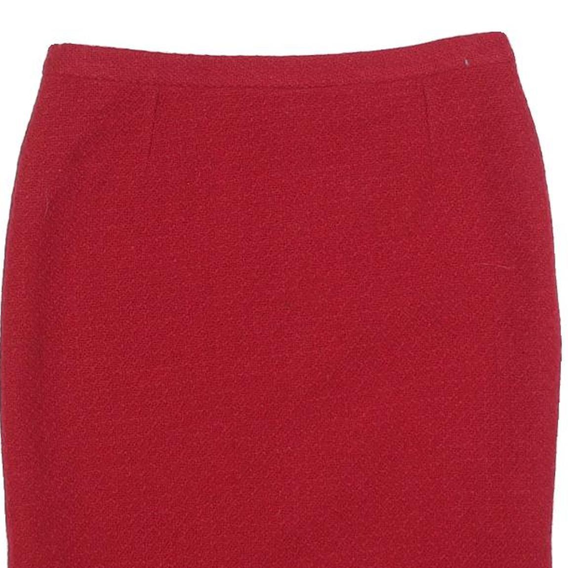 JIGSAW Womens Red Mini Wool Plain Skirt M Classic Elegant Office Wear