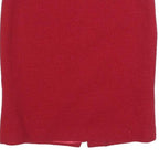 JIGSAW Womens Red Mini Wool Plain Skirt M Classic Elegant Office Wear