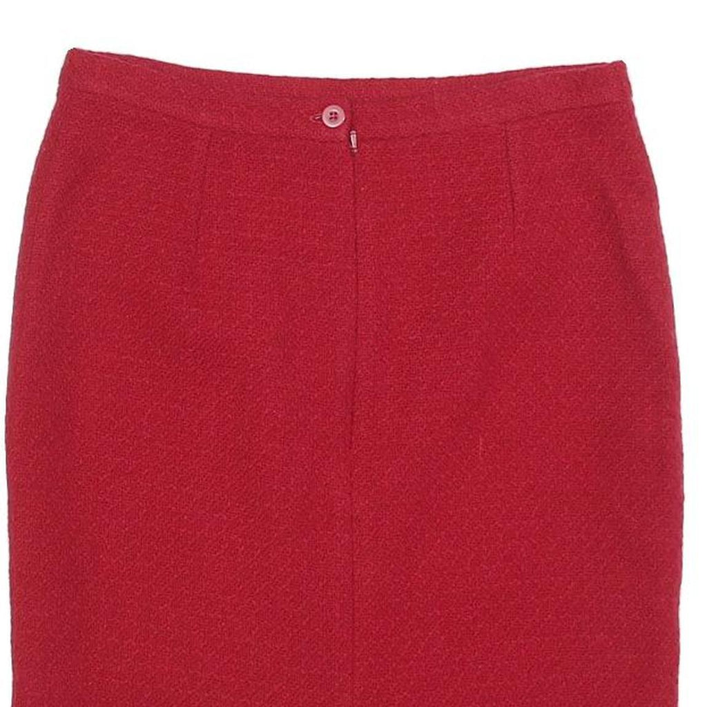 JIGSAW Womens Red Mini Wool Plain Skirt M Classic Elegant Office Wear