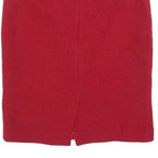 JIGSAW Womens Red Mini Wool Plain Skirt M Classic Elegant Office Wear