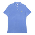 LACOSTE Mens Blue Short Sleeve Polo Shirt M Cotton Blend Classic Fit Croc Logo
