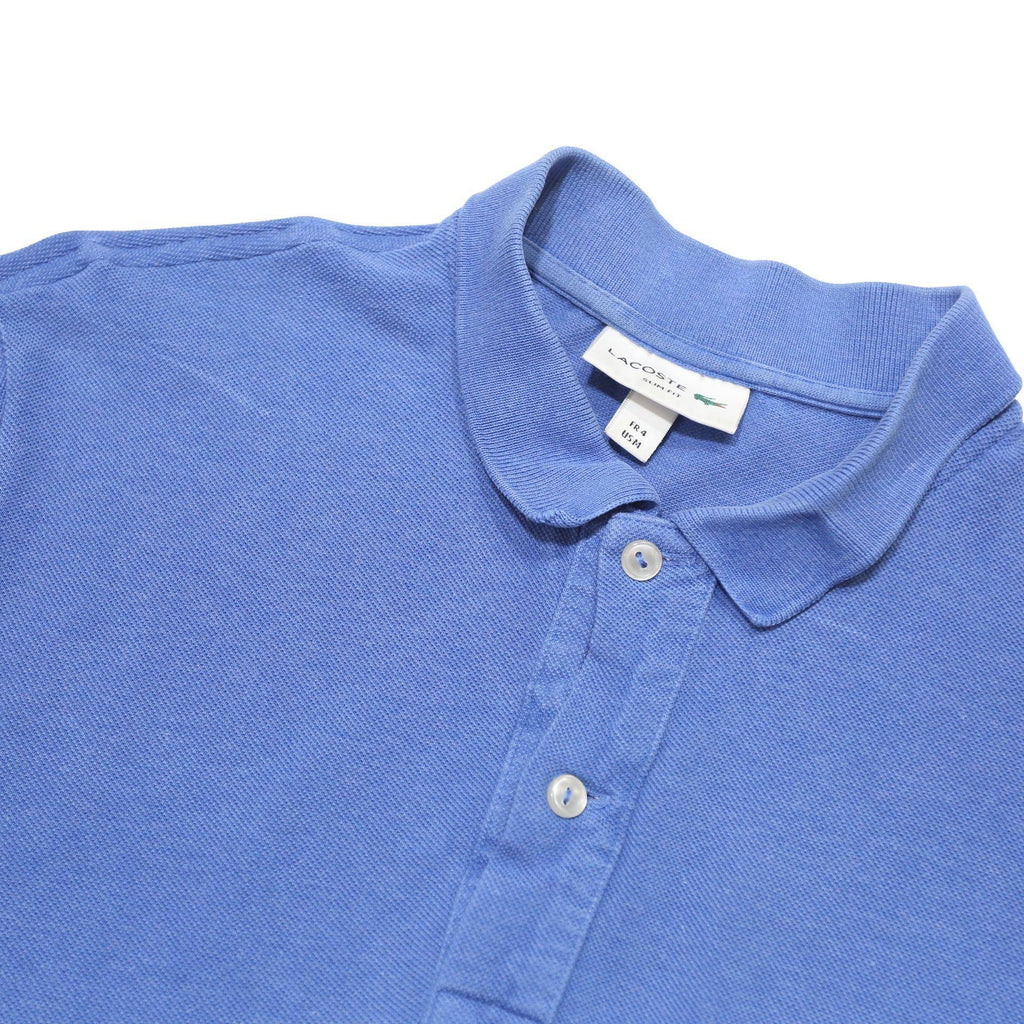 LACOSTE Mens Blue Short Sleeve Polo Shirt M Cotton Blend Classic Fit Croc Logo