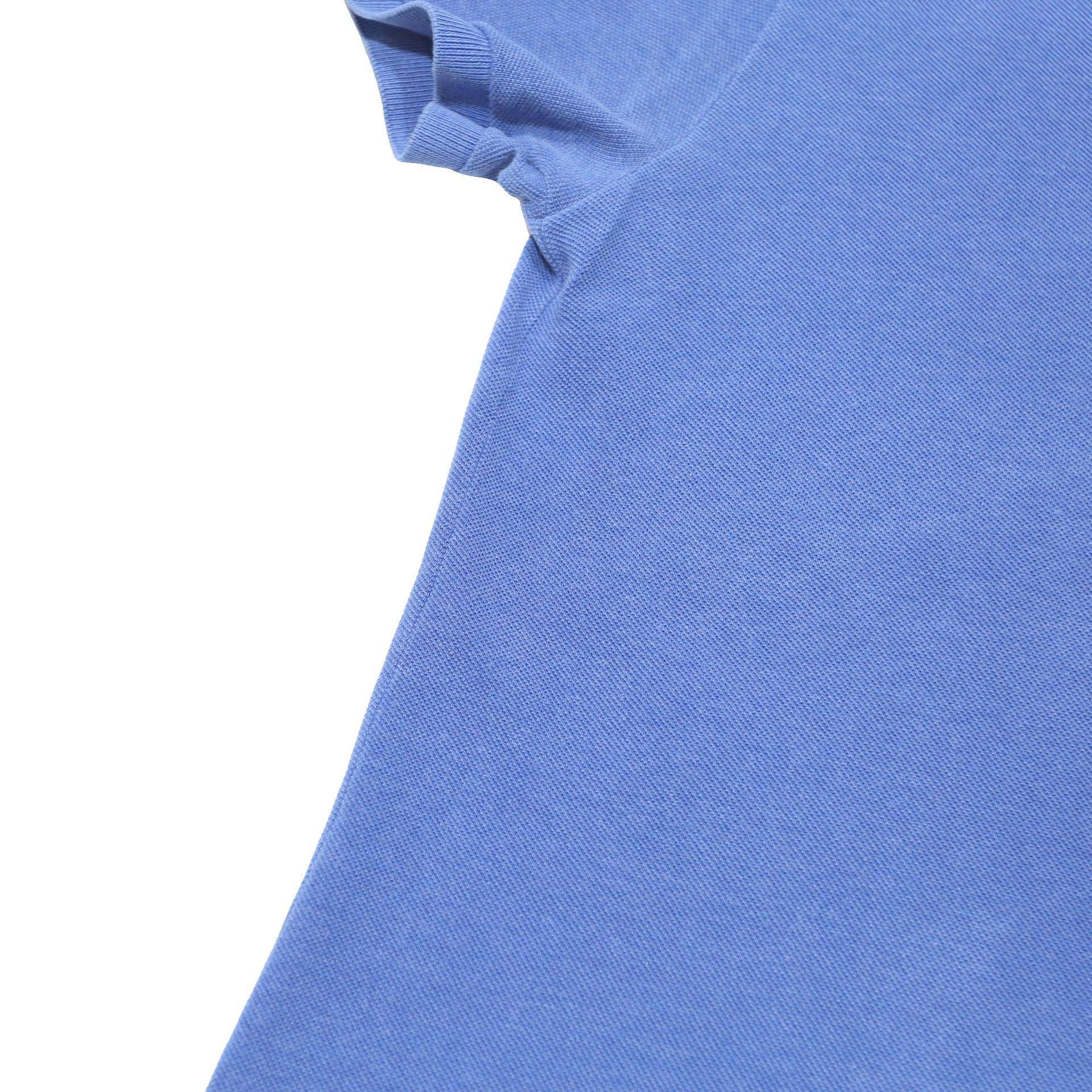 LACOSTE Mens Blue Short Sleeve Polo Shirt M Cotton Blend Classic Fit Croc Logo