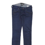 CALVIN KLEIN JEANS Womens Slim Blue Denim Jeans W27 L31 Rhinestone Embellished
