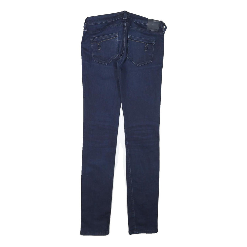 CALVIN KLEIN JEANS Womens Slim Blue Denim Jeans W27 L31 Rhinestone Embellished