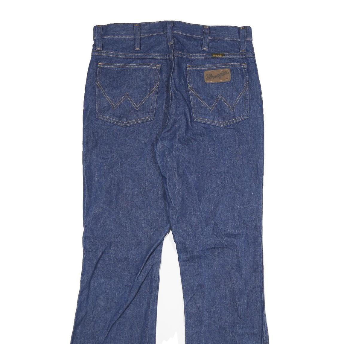 WRANGLER Mens Jeans Blue Regular Straight Denim Medium W30 L32 Classic Fit Zip