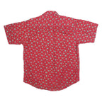 SALMON RIVER TRADERS Mens Red Printed Cotton Casual Shirt M Summer Patterned