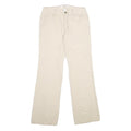 TOMMY HILFIGER Womens Beige Cotton Blend Regular Fit Straight Trousers W30 L33