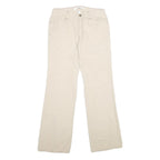 TOMMY HILFIGER Womens Beige Cotton Blend Regular Fit Straight Trousers W30 L33