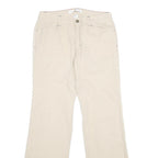 TOMMY HILFIGER Womens Beige Cotton Blend Regular Fit Straight Trousers W30 L33