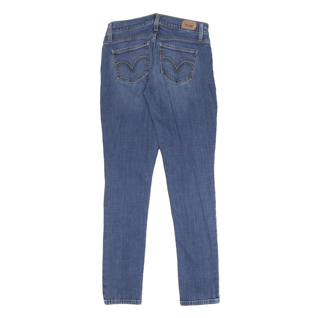LEVI'S 524 Womens Jeans Blue Slim Skinny Denim Medium W26 L29 Zip Cotton Blend