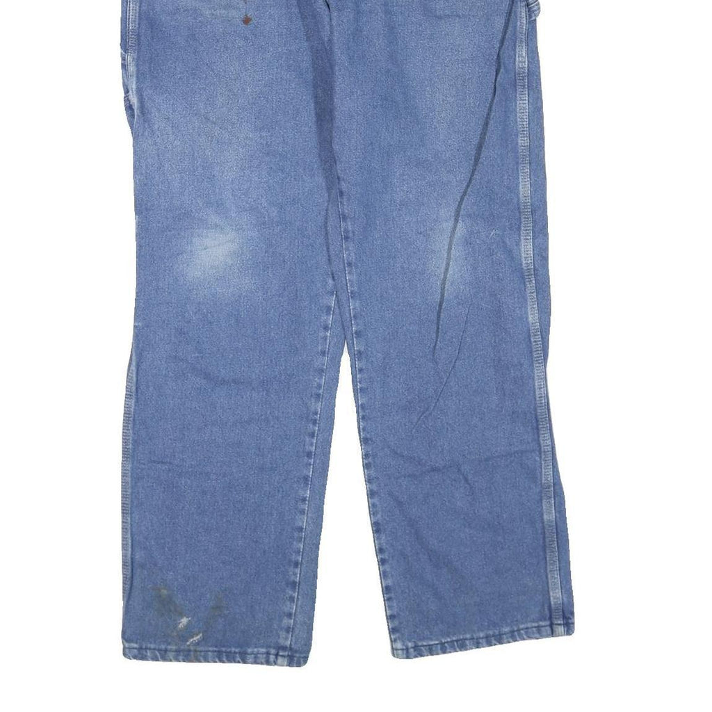 DICKIES Mens Blue Regular Fit Straight Leg Denim W40 L32 Utility Workwear Jeans