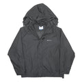 MOUNTAIN WAREHOUSE Mens Black Outdoor Jacket XL Polyester Zip Hooded Plain