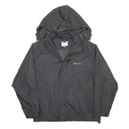 MOUNTAIN WAREHOUSE Mens Black Outdoor Jacket XL Polyester Zip Hooded Plain
