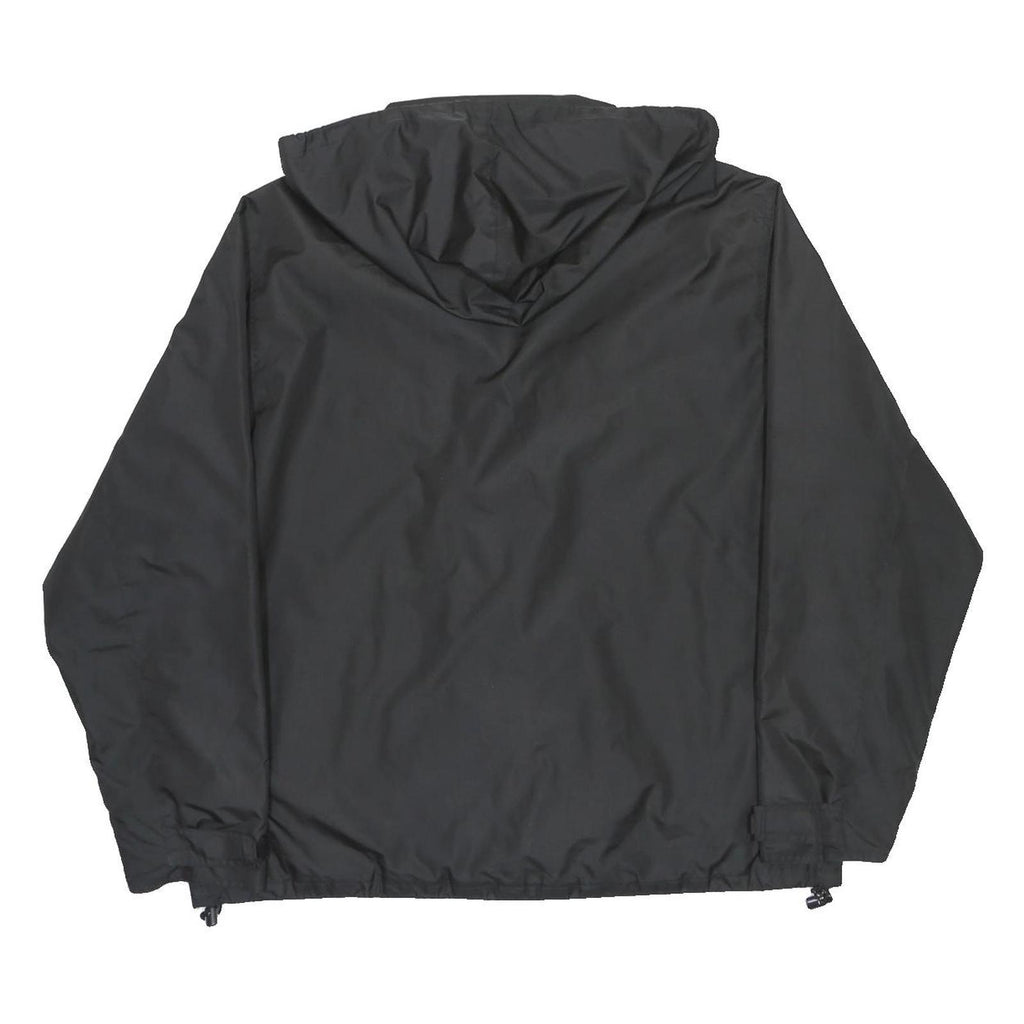 MOUNTAIN WAREHOUSE Mens Black Outdoor Jacket XL Polyester Zip Hooded Plain