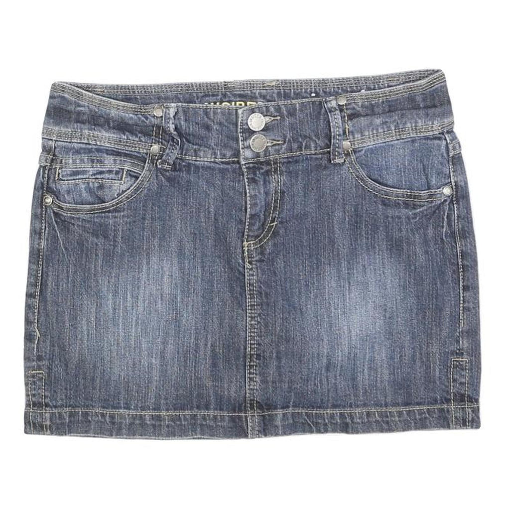 INSIDER Womens Blue Denim Mini Cotton Skirt M Stylish Casual Pocket Detail