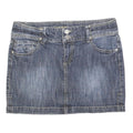 INSIDER Womens Blue Denim Mini Cotton Skirt M Stylish Casual Pocket Detail