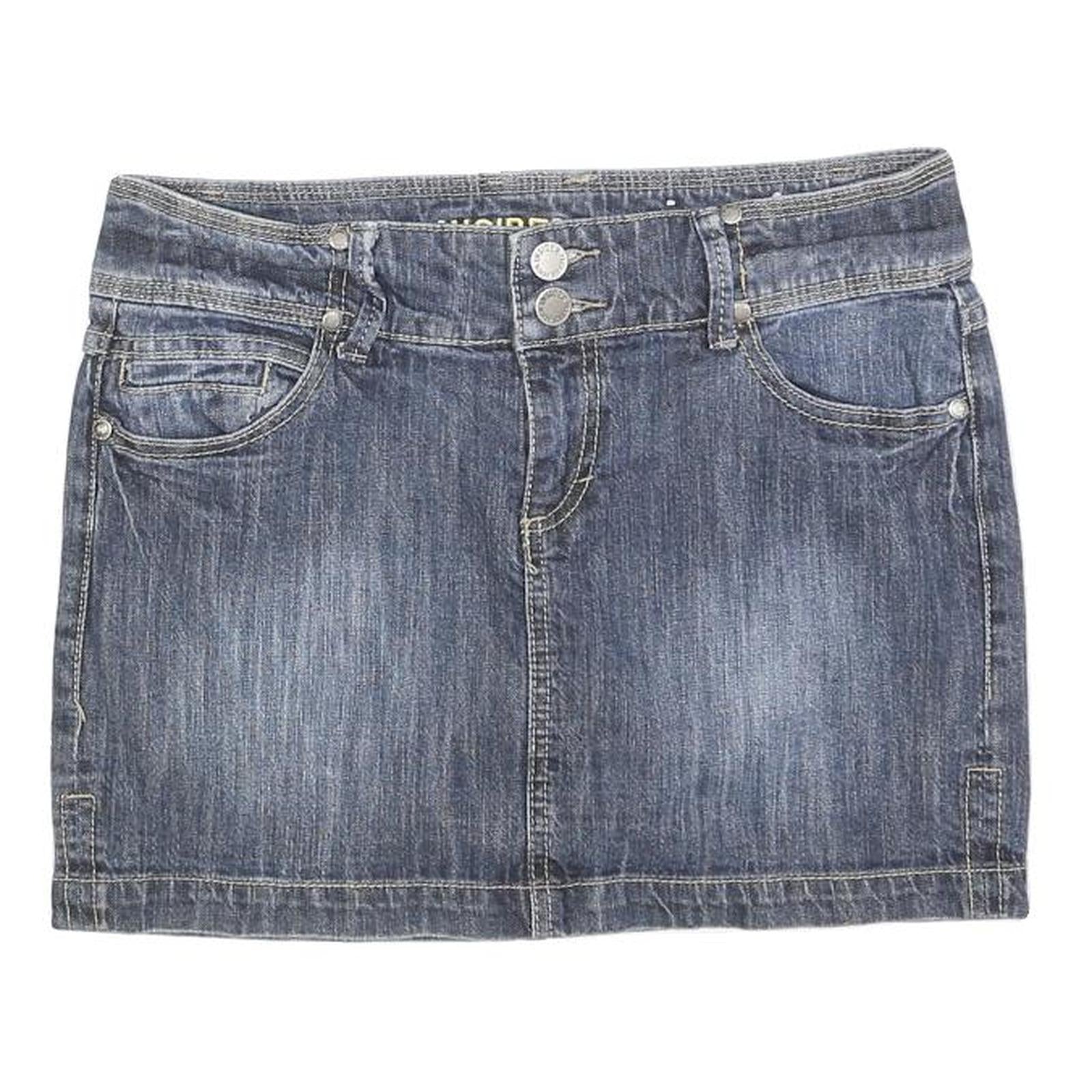 INSIDER Womens Blue Denim Mini Cotton Skirt M Stylish Casual Pocket Detail