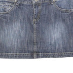 INSIDER Womens Blue Denim Mini Cotton Skirt M Stylish Casual Pocket Detail