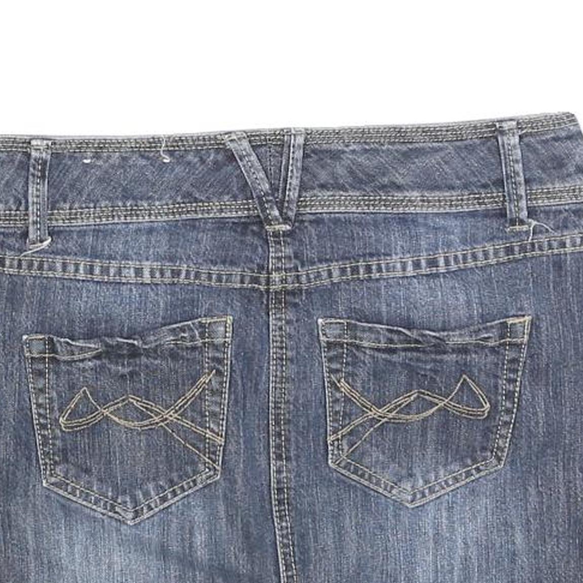 INSIDER Womens Blue Denim Mini Cotton Skirt M Stylish Casual Pocket Detail