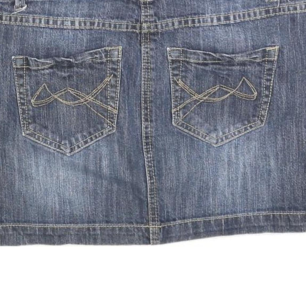 INSIDER Womens Blue Denim Mini Cotton Skirt M Stylish Casual Pocket Detail